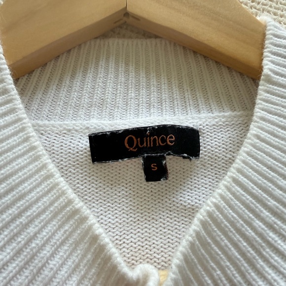 Quince Women's Organic Cotton Cream Turtleneck Sweater - Picture 5 of 6